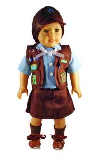Doll clothes fit 18 American Girl * Brownie Uniform Girl Scout Outfit 