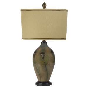    Cypress Point Peacock Porcelain Table Lamp