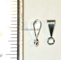 Sterling Silver 925 Slider Bail With Front Ring 12 MM (2)  