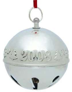 Wallace Silver SLEIGH BELL STERLING ORNAMENT 2008 Trees  