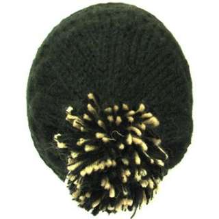   Wool Blend Handknit Knit Beanie Skull Ski Snow Hat Cap with Pom Pom