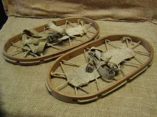 Vintage Wooden Snow Shoes > Antique Old Ice Sports RARE  