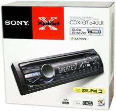 SONY CDX GT540UI CAR CD/MP3/IPOD/USB PLAYER RECEIVER CDXGT540UI+TS1223 