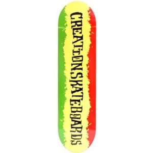 Creation Rasta Team Skateboard Deck (7.68 Inch)  Sports 
