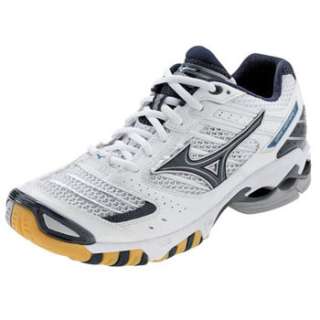 White/Navy Mizuno Womens Wave Lightning 7 Volleyball Shoes