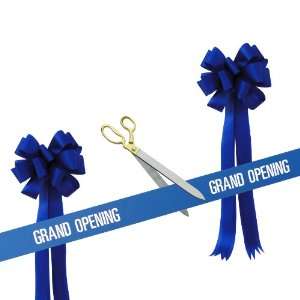   Ribbon Cutting Scissors with 10 yards of 4 Blue Grand Opening Ribbon
