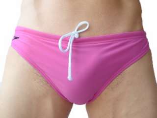 NWT Speedo Mens Bikini Brief Swimsuit Pink L 30 32  