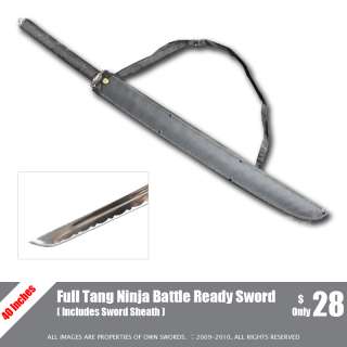 40 Inches NINJA FULL TANG Battle Ready Sword W/SHEATH  