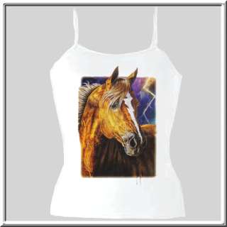   Strikes Brown Horse With Blaze WOMENS TANK TOPS S,M,L,XL,2X 10 Colors