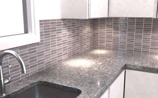   /Beige/Grey Glass Mosaic Subway Tile for Kitchen Backsplash  