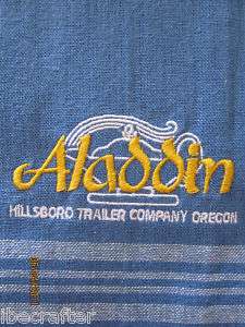 Aladdin Vintage Travel Trailer Embroidered Towel  