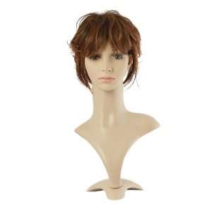  6sense Charm Short Curly Brown Hair Synthetic Wig Beauty