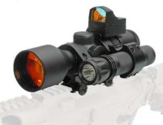   9x40 Compact Scope Combo w/ LED Flashlight And Mini Red Dot  