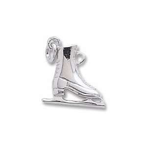  Ice Skate Charm in Sterling Silver: Jewelry