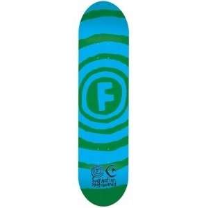  Foundation Skateboards Doodle F Cyan/Green Deck Sports 