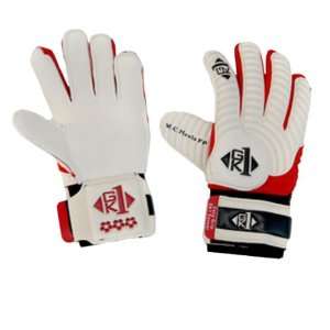   Finger Pro Soccer Goalie Gloves WHITE/RED/BLACK 9