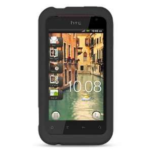 HTC Rhyme Soft Silicone Skin Case 2 ITEM COMBO Black Premium Soft Gel 