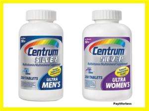 Centrum Silver Ultra MEN & WOMEN Vitamin 2 x 250 tb NEW  