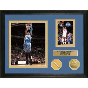 Anthony Denver Nuggets 2008 All Star Game Used Net and 24KT Gold Coin 