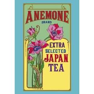  Anemone Brand Tea   12x18 Framed Print in Black Frame 