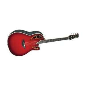   Contour Acoustic Electric Guitar Red Tear Drop Musical Instruments