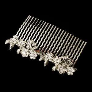  Charming Antique Silver Floral Hair Comb: Jewelry