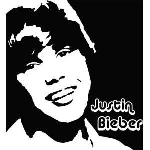  Justin Biebers Face   Removeable Vinyl Wall Decal   24 