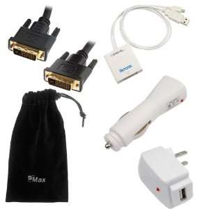 MHL Adapter + Gold Plated DVI   DVI Cable M/M + USB Car Charger + USB 