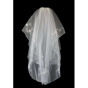   Bridal Elbow Wedding Veils with Beading Embroidery  I02 Toys & Games
