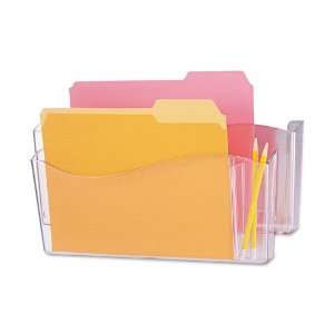 Universal® Unbreakable 4 in 1 Wall File, 2 Pockets, Plastic, Clear