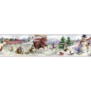 Party Time Seasons Animal Mural Style Wallpaper Border Party Time 