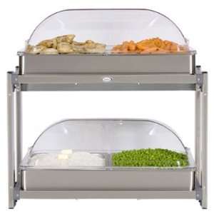  Cadco CMLB 24RT Multi Level Buffet Server, (2) clear 