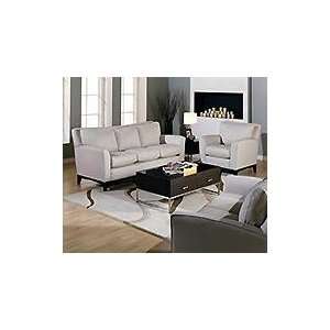  Palliser India White Leather Sofa